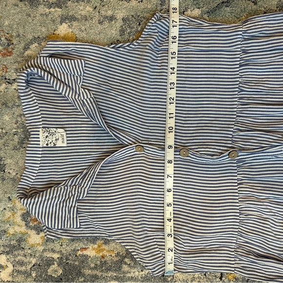 NAIF Navy Striped Button Down Dress - Picture 5 of 5